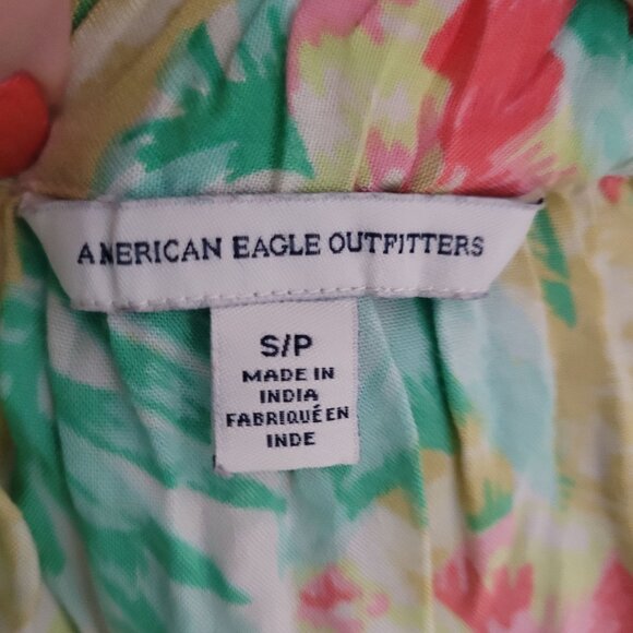 American Eagle Outfitters Floral Pleated Mini Skirt Womens Size S Pockets Summer - Picture 3 of 6